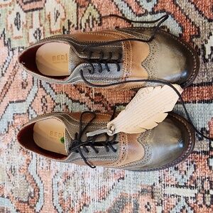 NEW Bed Stu Lita Olive Wingtip Oxfords SZ 6